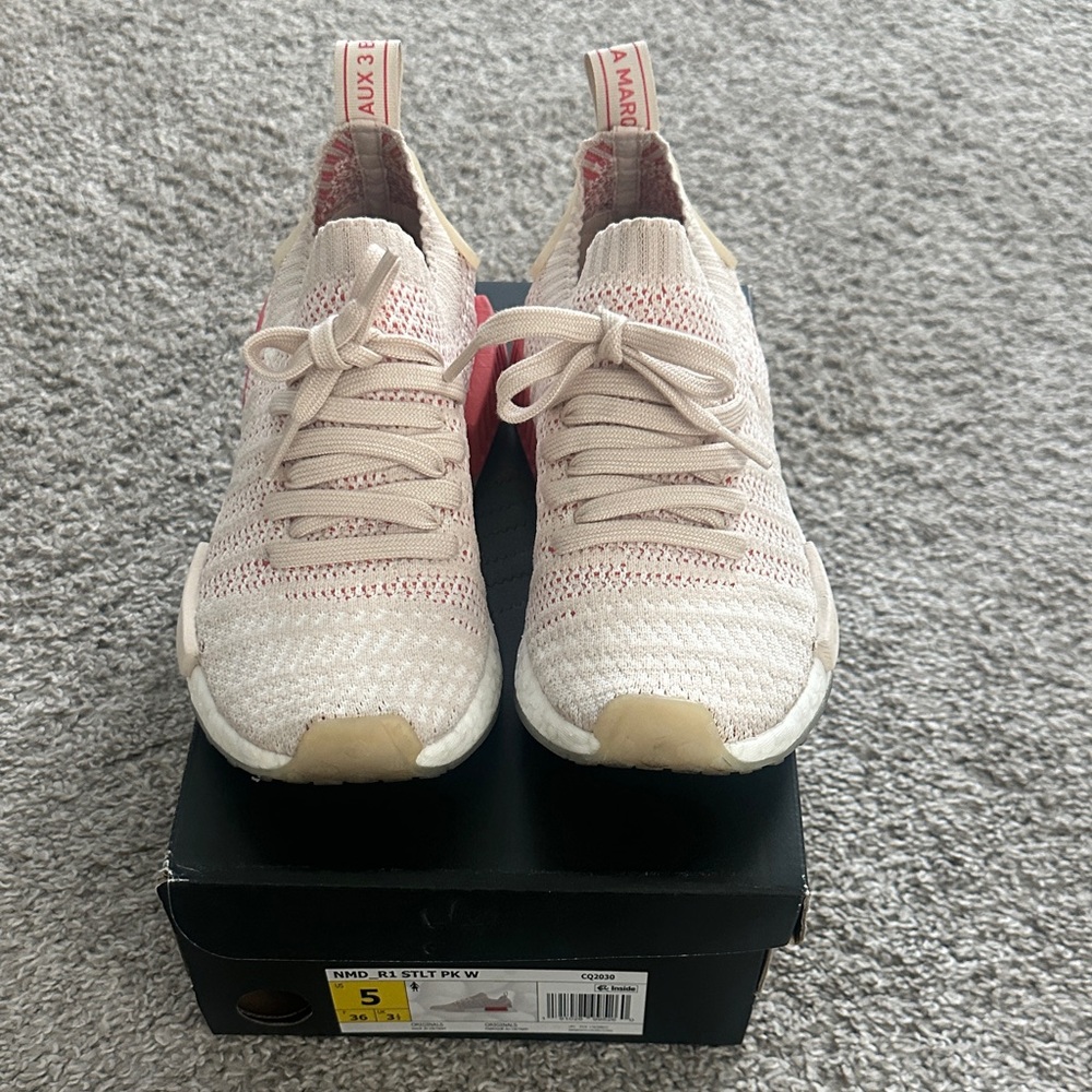 adidas NMD_R1  Women's Athletic Shoes - Cream and Pink